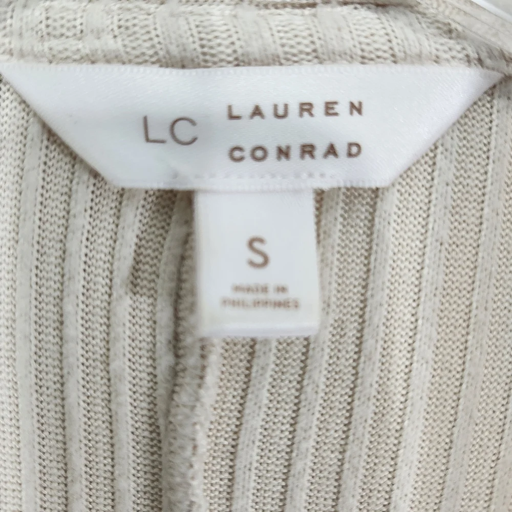 LC Lauren Conrad Size Small Cream Open-Front Cardigan Sweater